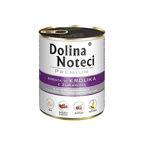 DOLINA NOTECI Premium - Šlapias šunų ėdalas su triušiena ir spanguolėmis - 800 g