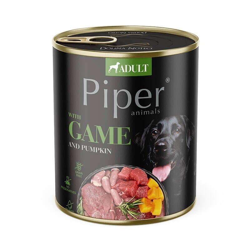 Dolina Noteci Piper su elniena ir moliūgais - šlapias šunų ėdalas 800 g