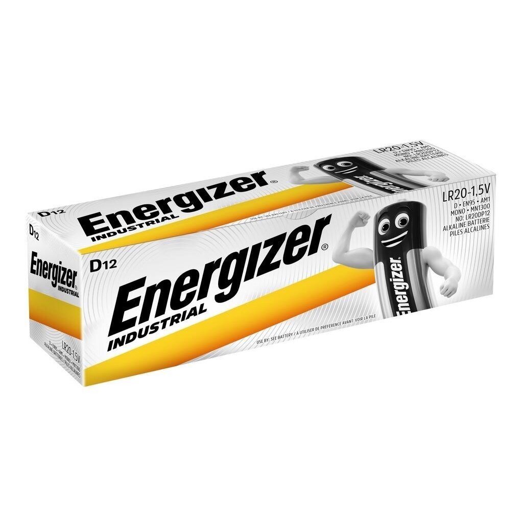 ENERGIZER INDUSTRIAL PRO D LR20 1.5V 12 vnt. BATERIJOS 1