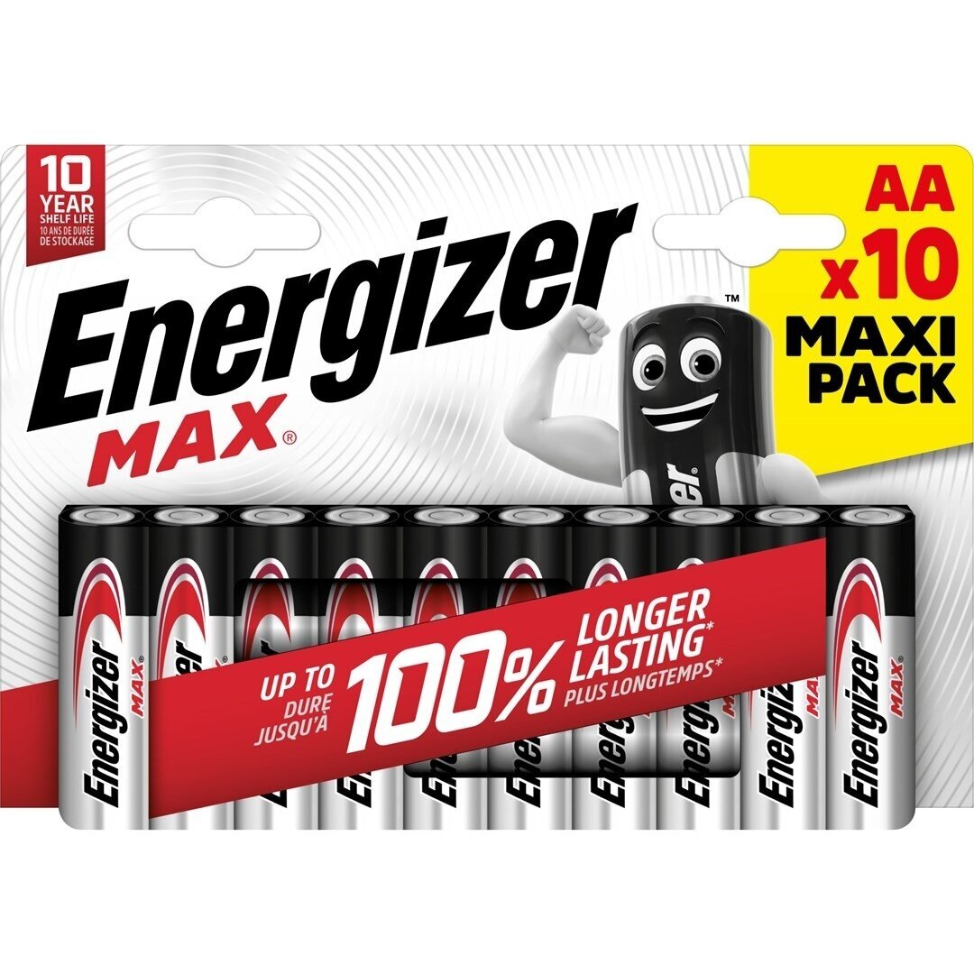 ENERGIZER BATTERIES MAX AA LR6 10 pcs. ECO 1 ENERGIZER BATTERIES MAX AA LR6 10 pcs. ECO 1