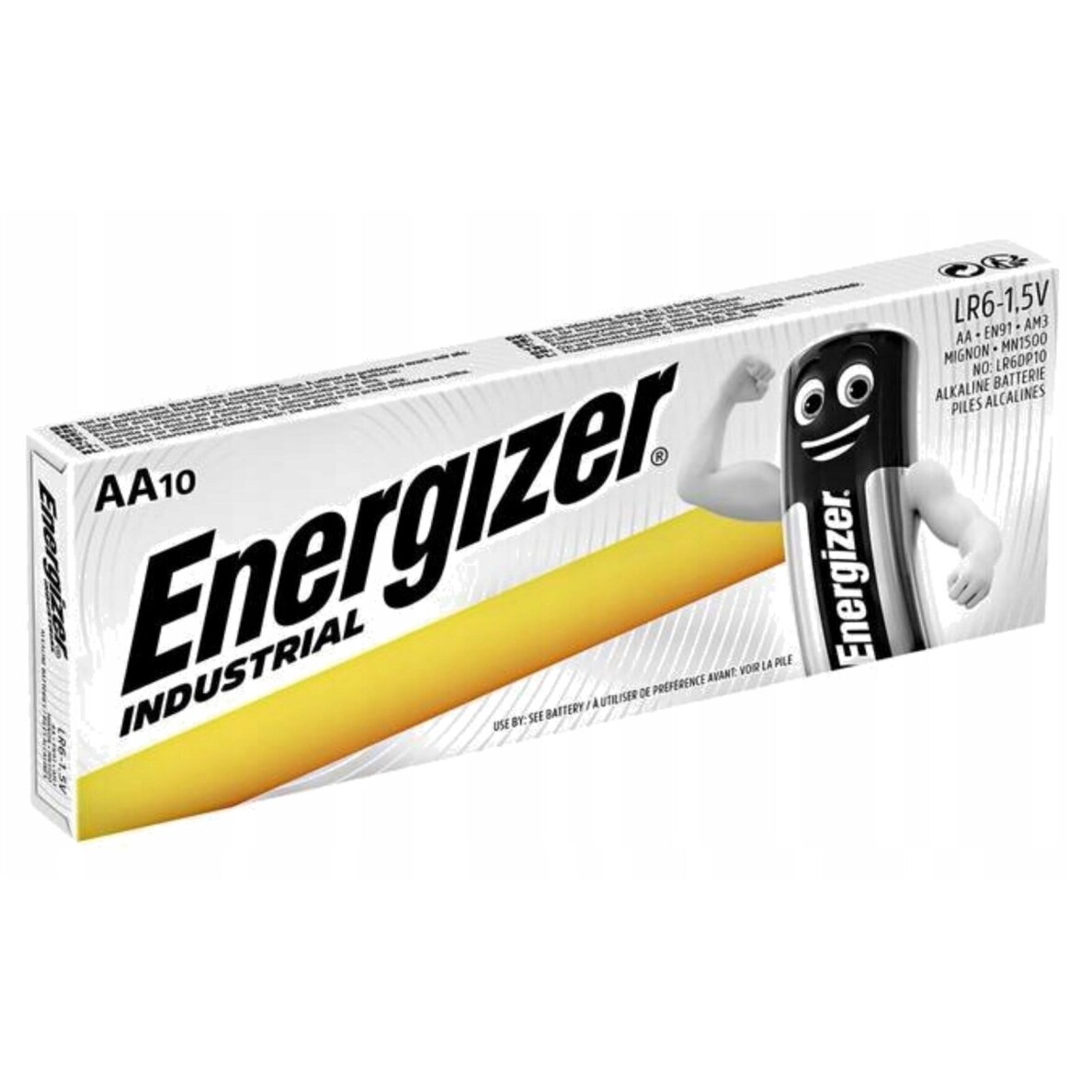 Energizer Industrial Pro AA LR6 1.5 V alkalinės baterijos, 10 vnt. 1