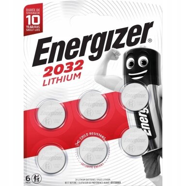 ENERGIZER BATERIJOS SPECIALIOS CR2032 6 VNT. NAUJOS