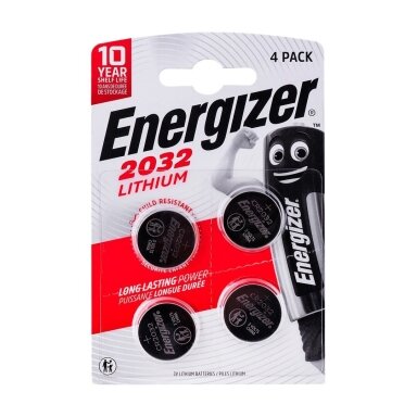 ENERGIZER BATERIJOS SPECIALIZED CR2032, 4 vnt., 3V, ECO