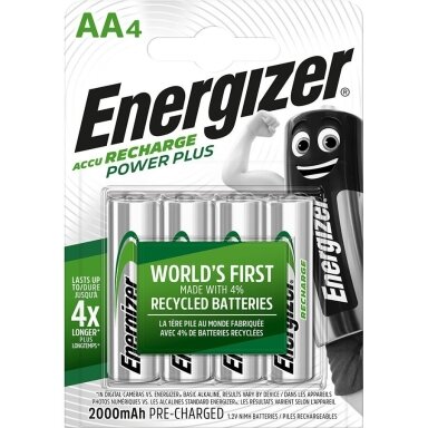 ENERGIZER įkraunamos baterijos POWER PLUS AA HR6/4 2000mAh