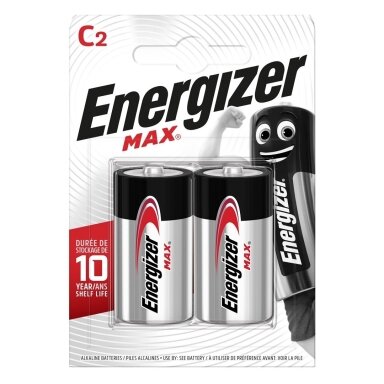 ENERGIZER MAX C LR14 baterijos. 2 vnt. EKO pakuotė.