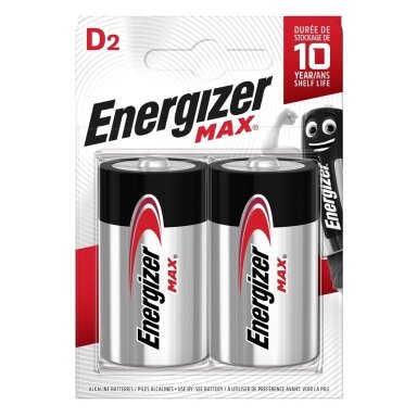 ENERGIZER MAX D LR20 baterijos, 2 vnt. EKO pakuotė