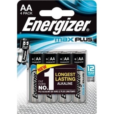 ENERGIZER MAX PLUS AA LR6 ELEMENTAI, 4 ECO