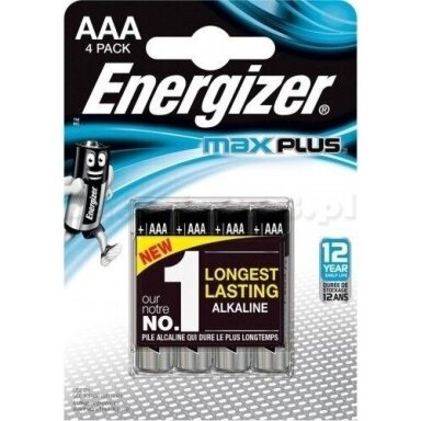 ENERGIZER MAX PLUS AAA LR03 ELEMENTAI, 4 ECO