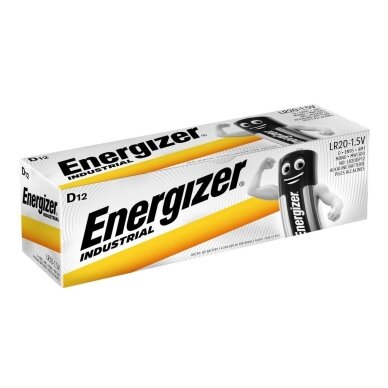 ENERGIZER INDUSTRIAL PRO D LR20 1.5V 12 vnt. BATERIJOS 1 ENERGIZER INDUSTRIAL PRO D LR20 1.5V 12 vnt. BATERIJOS 1