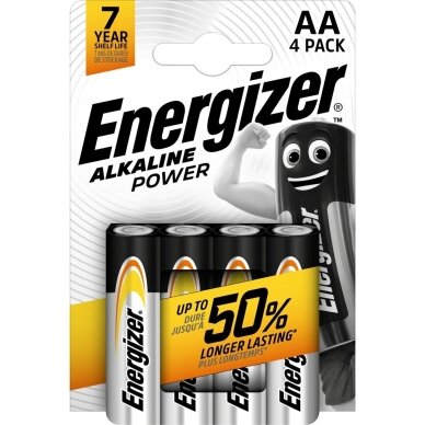 ENERGIZER šarminės AA LR6 baterijos, 4 vnt. 1