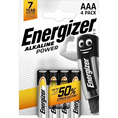 ENERGIZER ŠARMINĖS AAA LR03 ELEMENTAI, 4 VNT. 1