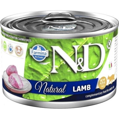 FARMINA N&D Cat Natural Lamb - šlapias kačių ėdalas - 140 g