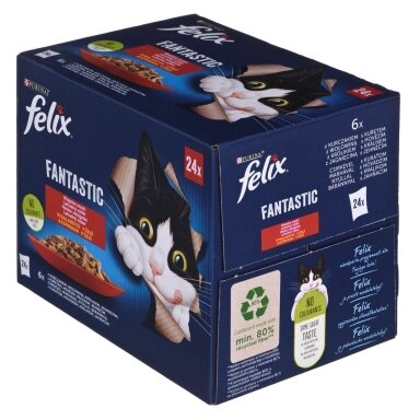 Felix Fantastic country skonis želė - Šlapias kačių maistas - 24 x 85 g