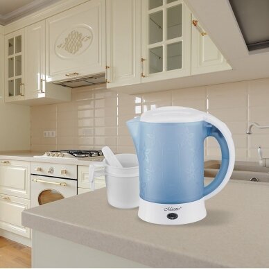 „Feel-Maestro MR010“ elektrinis virdulys, 0,6 l, mėlynas, baltas, 600 W 1 „Feel-Maestro MR010“ elektrinis virdulys, 0,6 l, mėlynas, baltas, 600 W 1