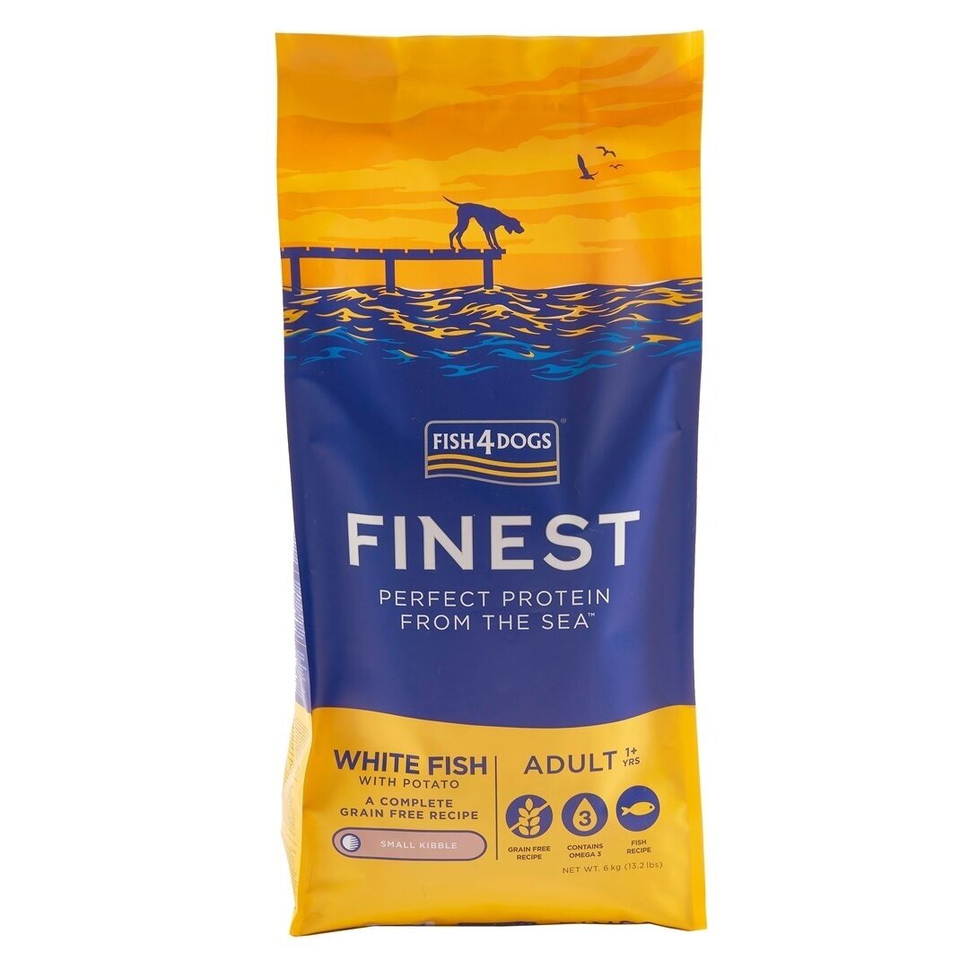 FISH4DOGS Finest Ocean White fish S - sausas šunų ėdalas - 6 kg FISH4DOGS Finest Ocean White fish S - sausas šunų ėdalas - 6 kg