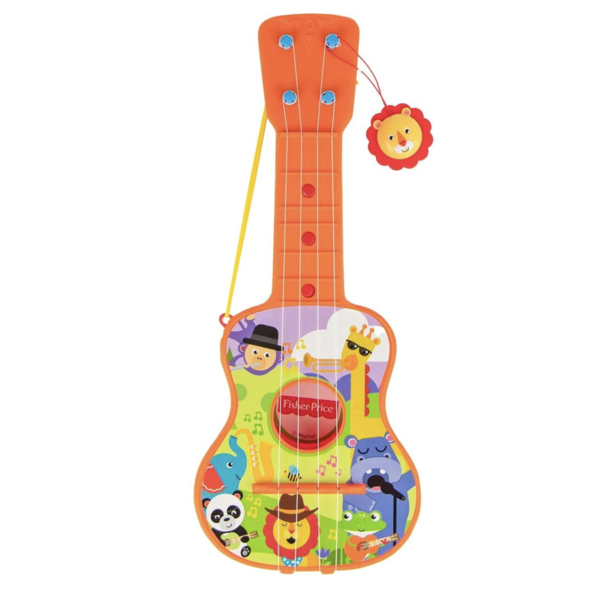 FISHER PRICE 4 stygų gitara – Su plastikine dėžute
