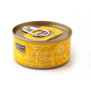 FISH4CATS tuno filė su sūriu - šlapias kačių ėdalas - 70 g