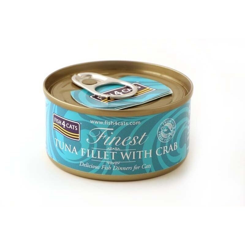FISH4CATS tuno filė su krabais - šlapias kačių ėdalas - 70 g