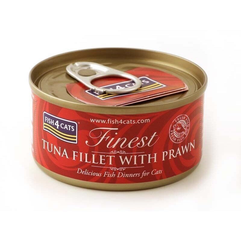 FISH4CATS tuno filė su krevetėmis - šlapias kačių ėdalas - 70 g