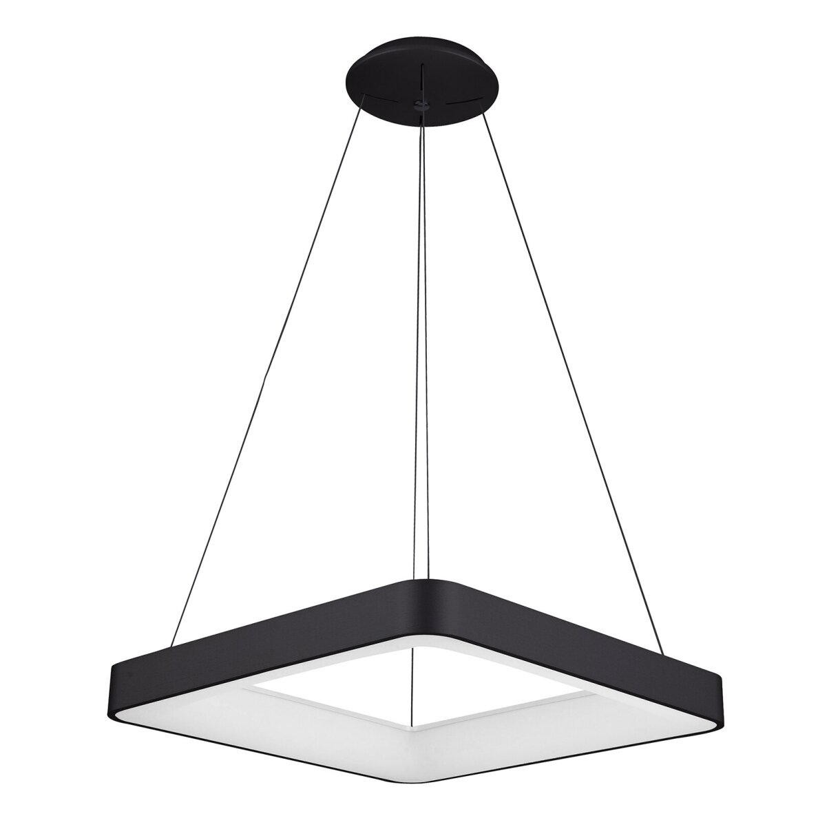 Giacinto 5304-850SQP-BK-3 modernus pakabinamas LED šviestuvas, juodas, 60x60 cm Giacinto 5304-850SQP-BK-3 modernus pakabinamas LED šviestuvas, juodas, 60x60 cm