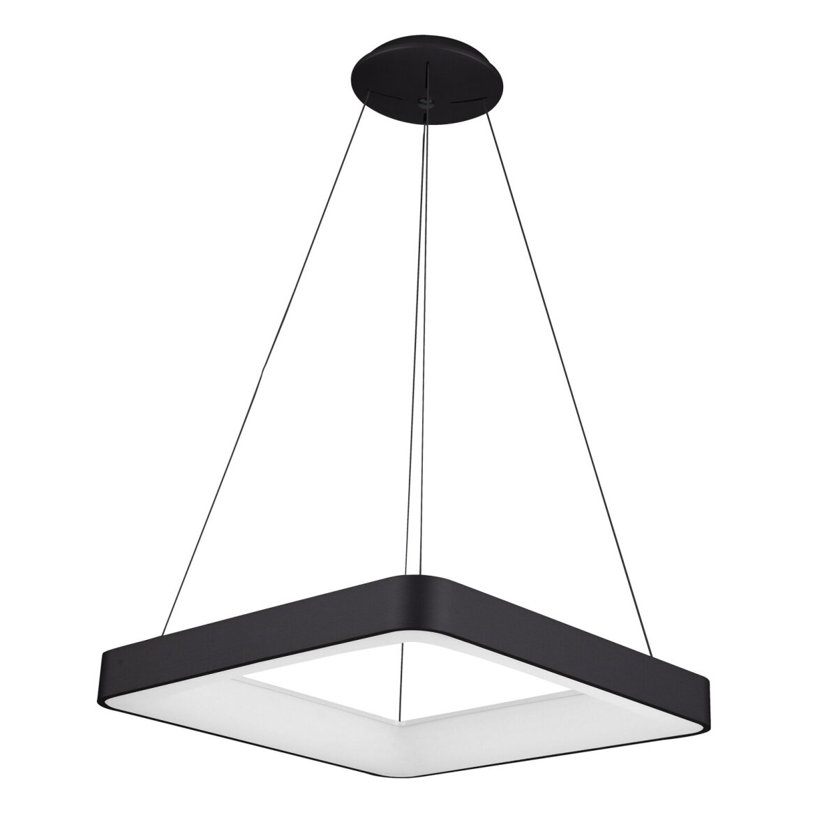 Giacinto 5304-850SQP-BK-4 modernus pakabinamas LED šviestuvas, juodas, 60x60 cm Giacinto 5304-850SQP-BK-4 modernus pakabinamas LED šviestuvas, juodas, 60x60 cm