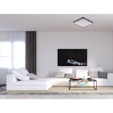 Giacinto 5304-850SQC-BK-4 modernus LED plafonas, juodas, 60x60 cm 1