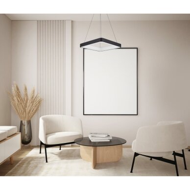 Giacinto 5304-850SQP-BK-4 modernus pakabinamas LED šviestuvas, juodas, 60x60 cm 1