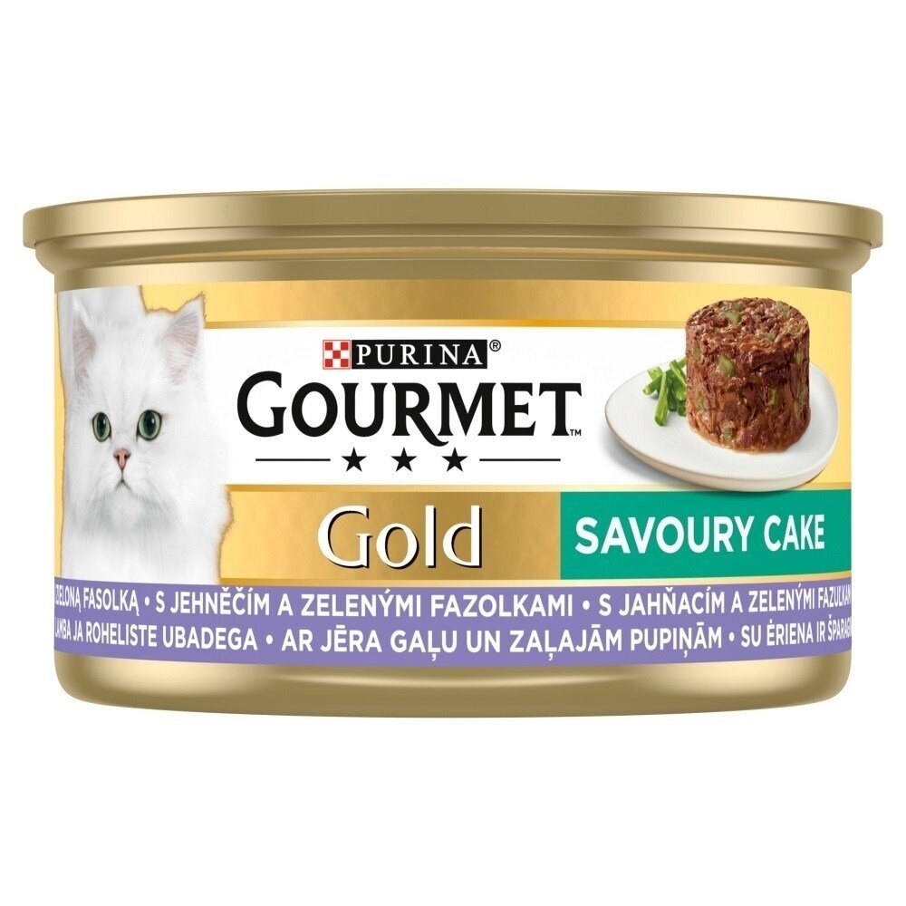 GOURMET GOLD - Sūrus pyragas su ėriena ir žaliosiomis pupelėmis 85 g GOURMET GOLD - Sūrus pyragas su ėriena ir žaliosiomis pupelėmis 85 g