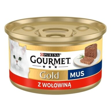 GOURMET Gold Beef - šlapias kačių ėdalas - 85 g