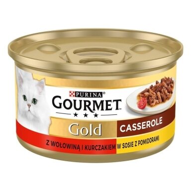 GOURMET GOLD - Jautienos ir vištienos troškinys 85 g