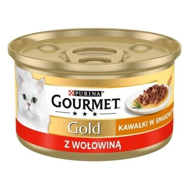 GOURMET Gold Sauce Delight jautienos skonio šlapias kačių ėdalas - 85 g
