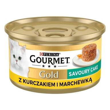 GOURMET GOLD - Sūrus pyragas su vištiena ir morkomis 85 g