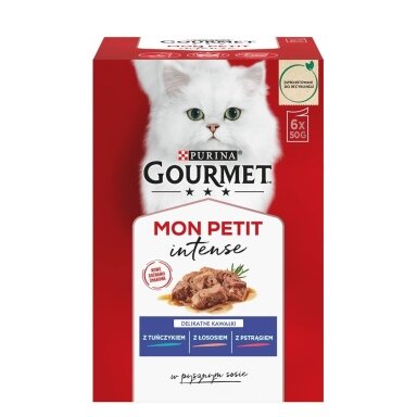 GOURMET Mon Petit Fish Mix - šlapias kačių ėdalas - 6 x 50 g