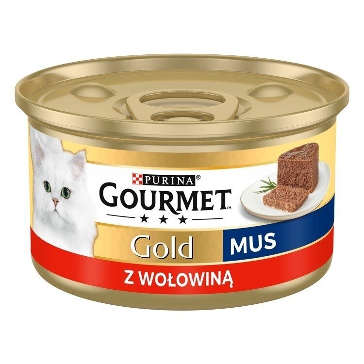 GOURMET Gold Beef - šlapias kačių ėdalas - 85 g