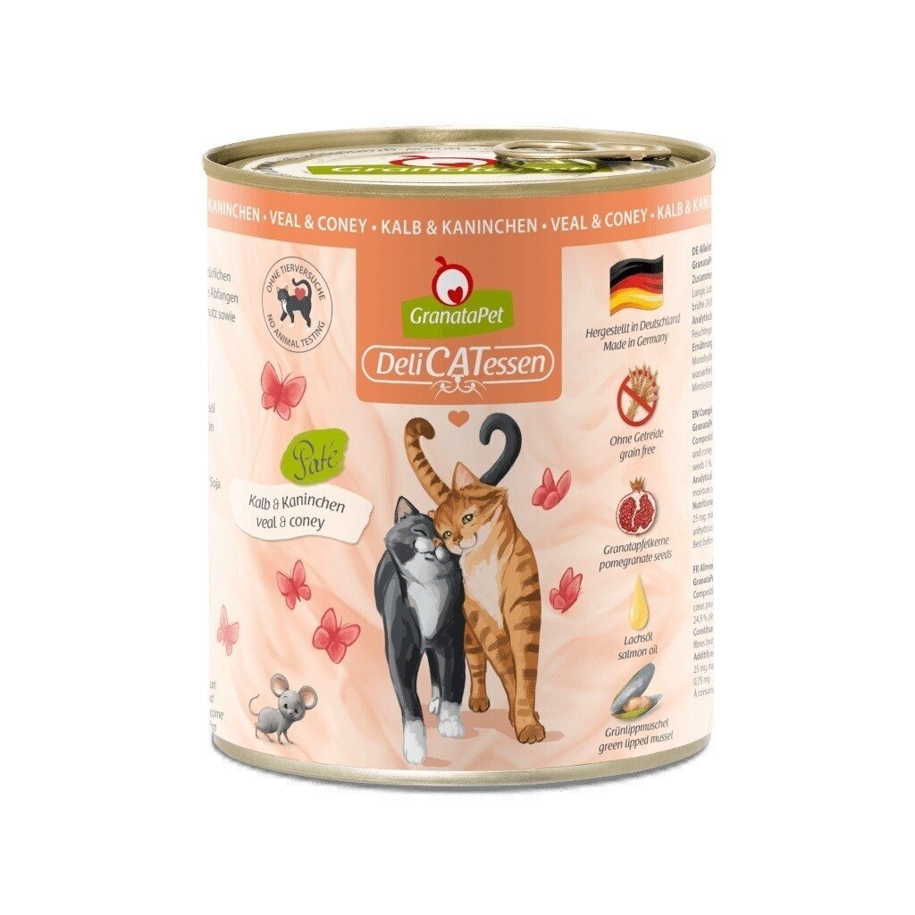 GRANATAPET DeliCATessen - šlapias kačių ėdalas su veršiena ir kankorėžiu - 800 g GRANATAPET DeliCATessen - šlapias kačių ėdalas su veršiena ir kankorėžiu - 800 g