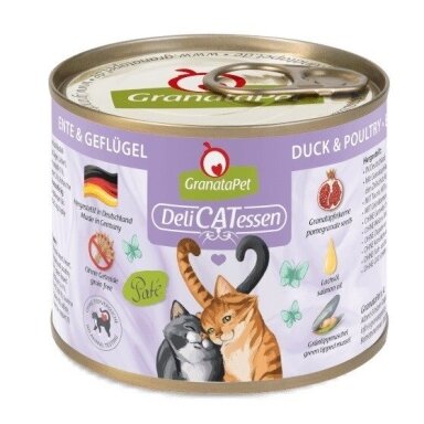 GRANATAPET DeliCATessen anties ir paukštienos šlapias kačių ėdalas - 200 g