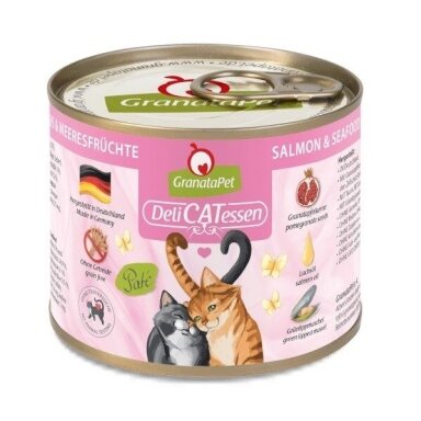 GRANATAPET DeliCATessen lašiša ir jūros gėrybės - šlapias kačių ėdalas - 200 g