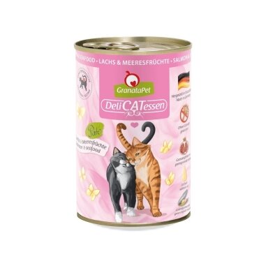 GRANATAPET DeliCATessen lašiša ir jūros gėrybės - šlapias kačių ėdalas - 400 g