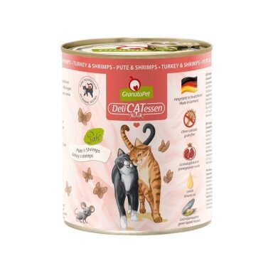 GRANATAPET DeliCATessen - šlapias kačių ėdalas su kalakutiena ir krevetėmis - 800 g