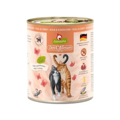 GRANATAPET DeliCATessen - šlapias kačių ėdalas su veršiena ir kankorėžiu - 800 g