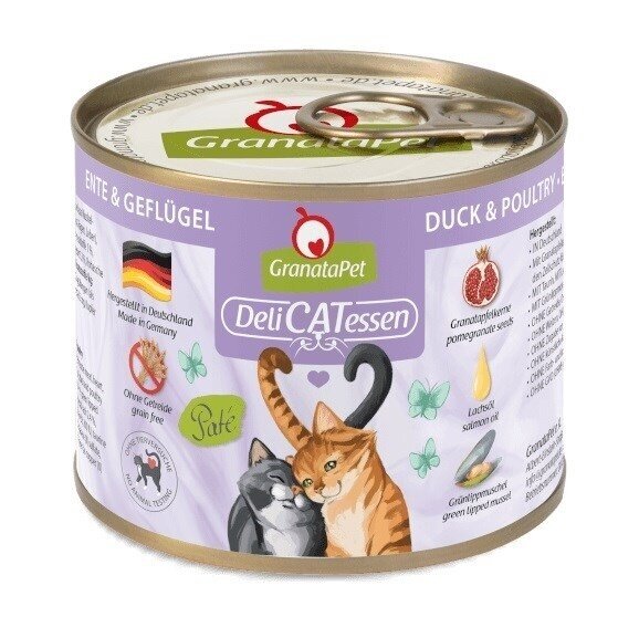 GRANATAPET DeliCATessen anties ir paukštienos šlapias kačių ėdalas - 200 g