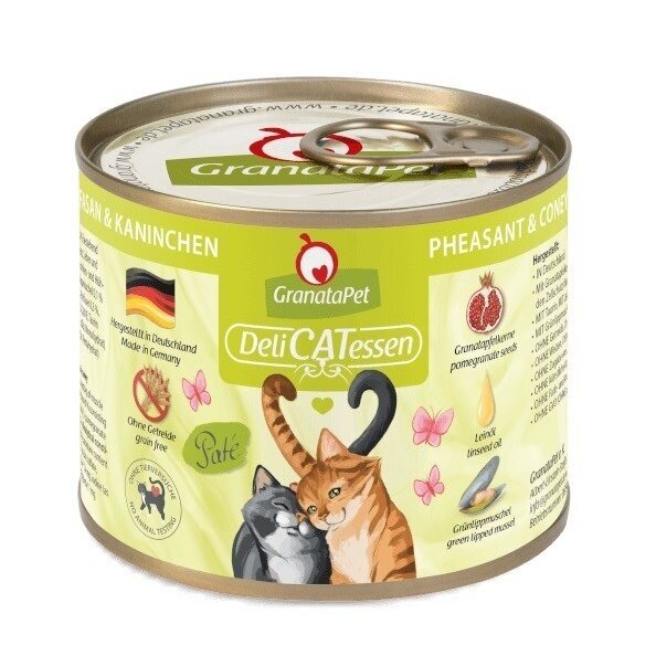 GRANATAPET DeliCATessen šlapias kačių ėdalas fazanams ir kankorėžiams, 200 g GRANATAPET DeliCATessen šlapias kačių ėdalas fazanams ir kankorėžiams, 200 g