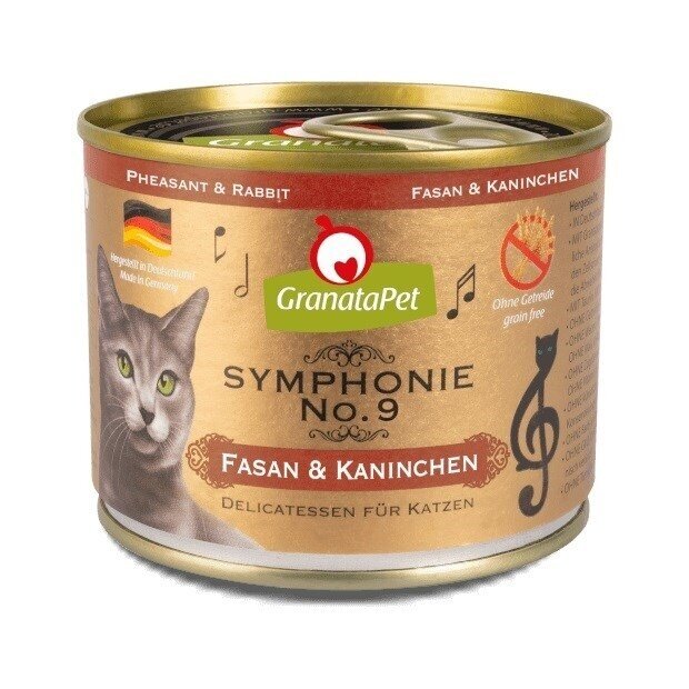 GRANATAPET Symphonie No. 9 - šlapias kačių ėdalas fazanams ir triušiams - 200 g GRANATAPET Symphonie No. 9 - šlapias kačių ėdalas fazanams ir triušiams - 200 g
