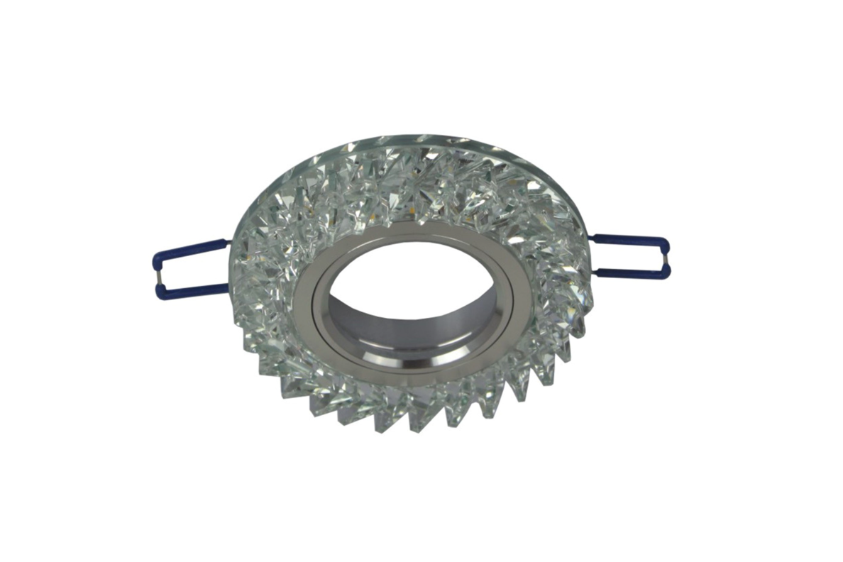 Innfelt downlight D3004 CL CR GU10 + LED lysende kant, rund Innfelt downlight D3004 CL CR GU10 + LED lysende kant, rund