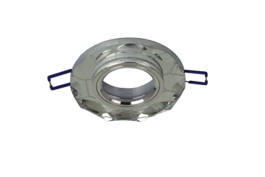 Einbaustrahler D1807 CL CR GU10 +LED leuchtender Rand, rund, transparent
