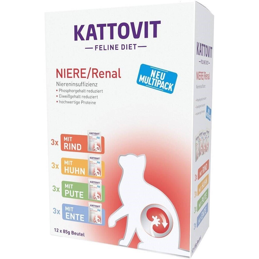 KATTOVIT Feline Diet Niere/Renal - šlapias kačių ėdalas - 12 x 85 g KATTOVIT Feline Diet Niere/Renal - šlapias kačių ėdalas - 12 x 85 g