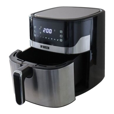 Karšto oro gruzdintuvė NOVEEN AF550 6,5 l 1600 W Juoda, Sidabrinė