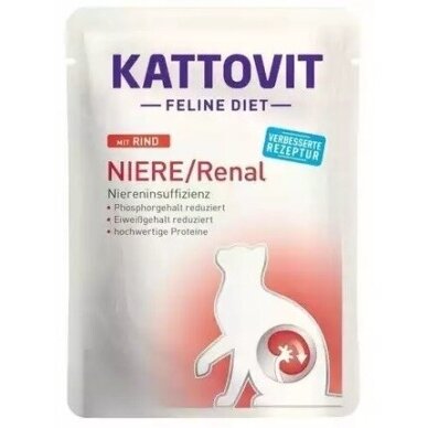 KATTOVIT Feline Diet Niere/Renal - šlapias kačių ėdalas - 12 x 85 g 3