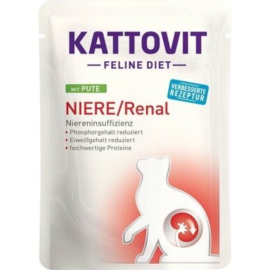 KATTOVIT Feline Diet Niere/Renal - šlapias kačių ėdalas - 12 x 85 g 2