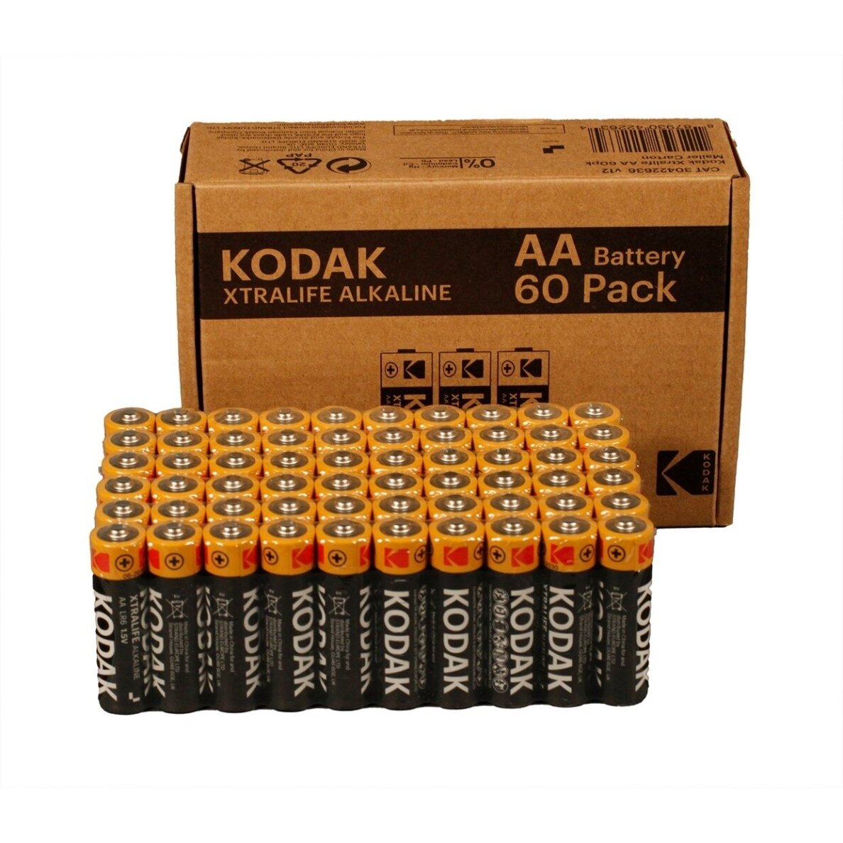 „Kodak XTRALIFE“ šarminės AA baterijos (60 vnt. pakuotė)